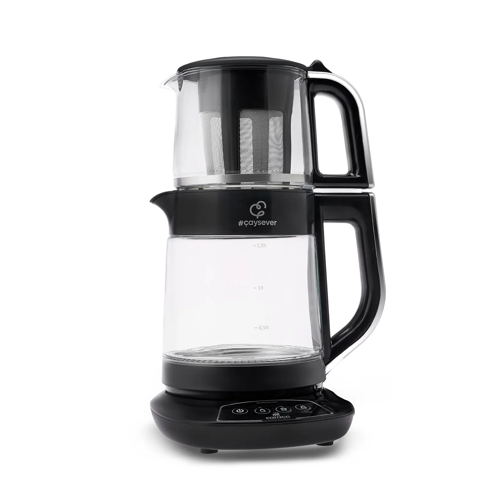 Théière parlante Karaca Caysever, chrome