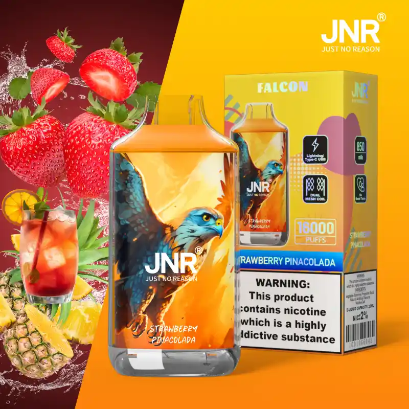 JNR - Falcon - 16K Puffs - Disposable Vape - Strawberry Pinacolada