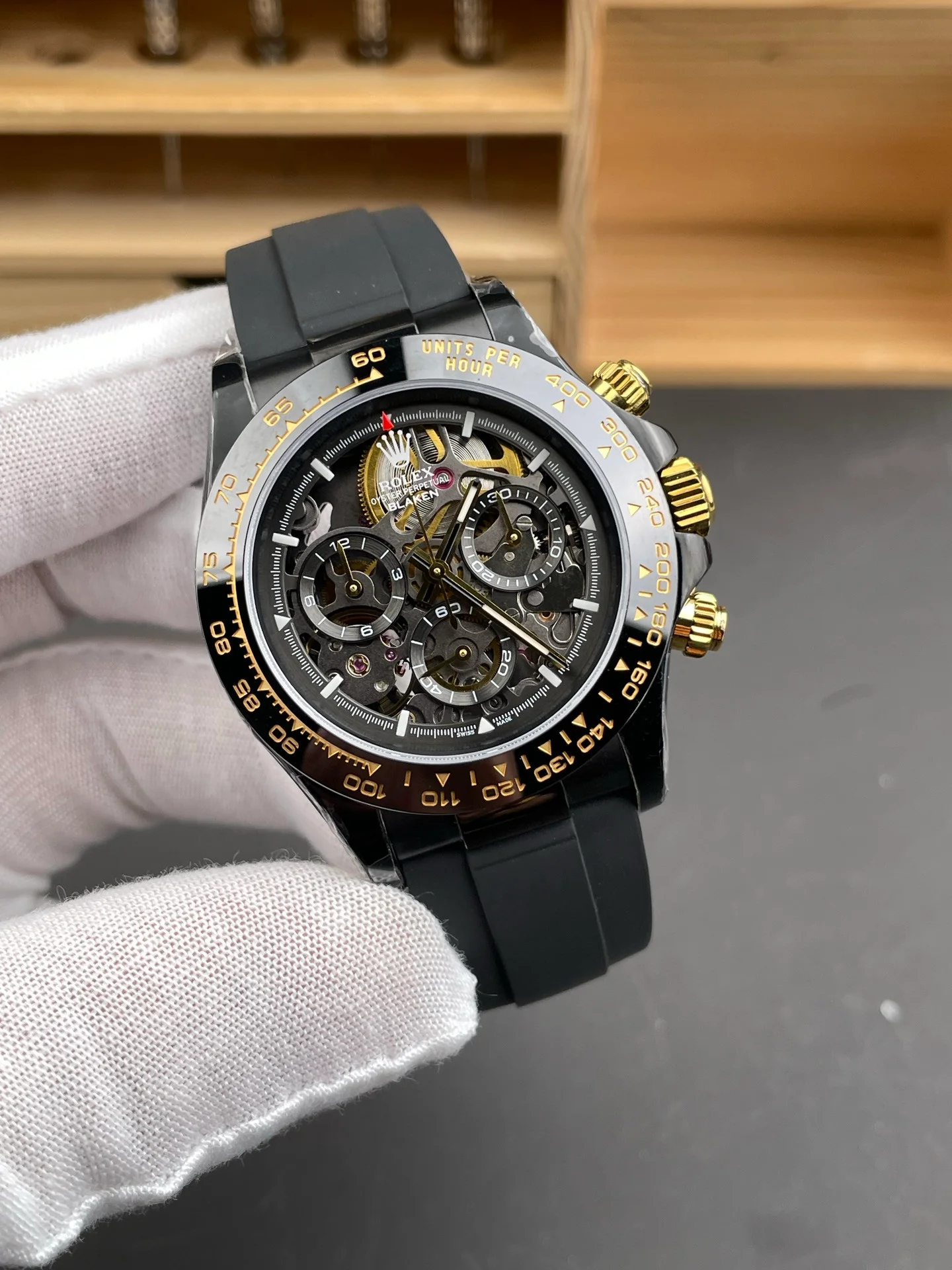 Skeleton Daytona Black Steel
