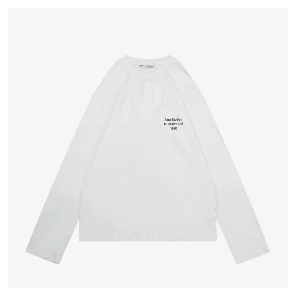 Acne Studios Pocket Logo Print Shirt (Black/White)