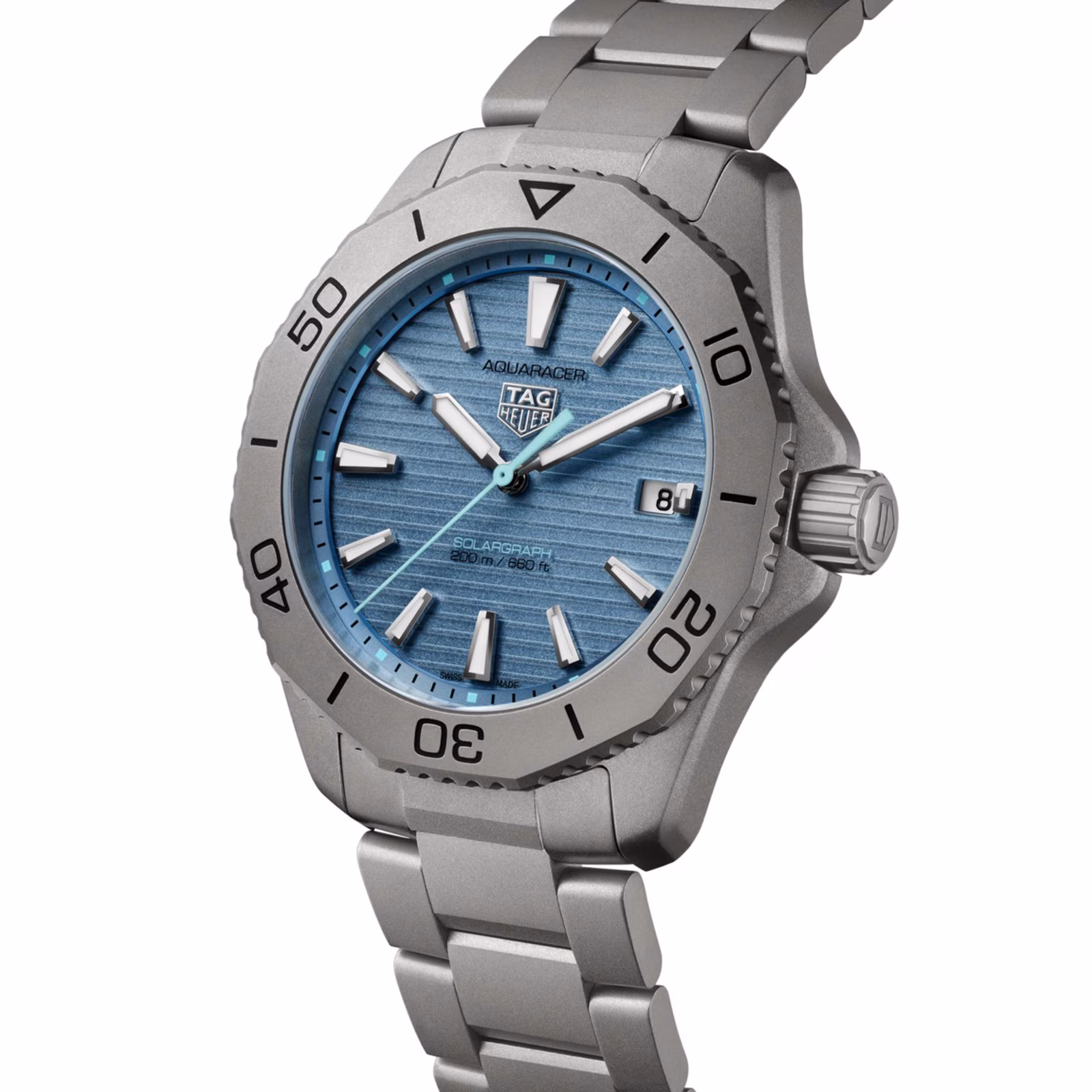 [2026 Mirror Grade]TAG Heuer Aquaracer Professional 200 Solargraph Titanium 40mm Mens Watch Blue WBP1182.BF0000