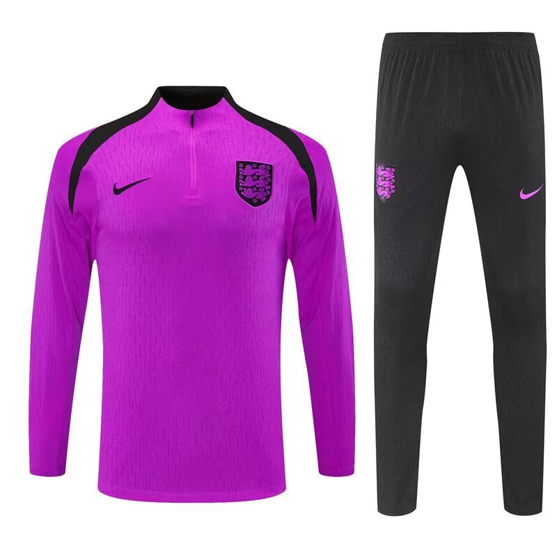 England Authentic Training Kit (Sweatshirt+Pants) Purple 2025/26 - Player Version