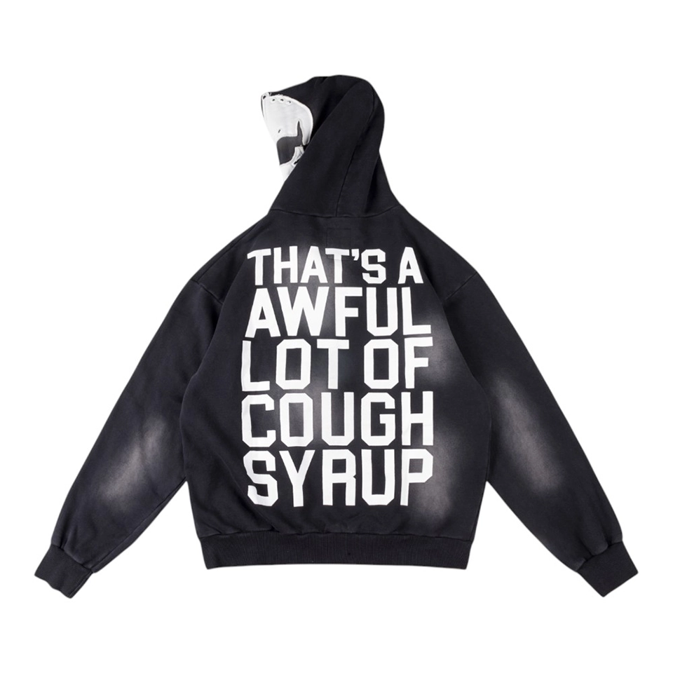 That's An Awful Lot Of Cough Syrup Skeleton Print Full Zip Hoodie