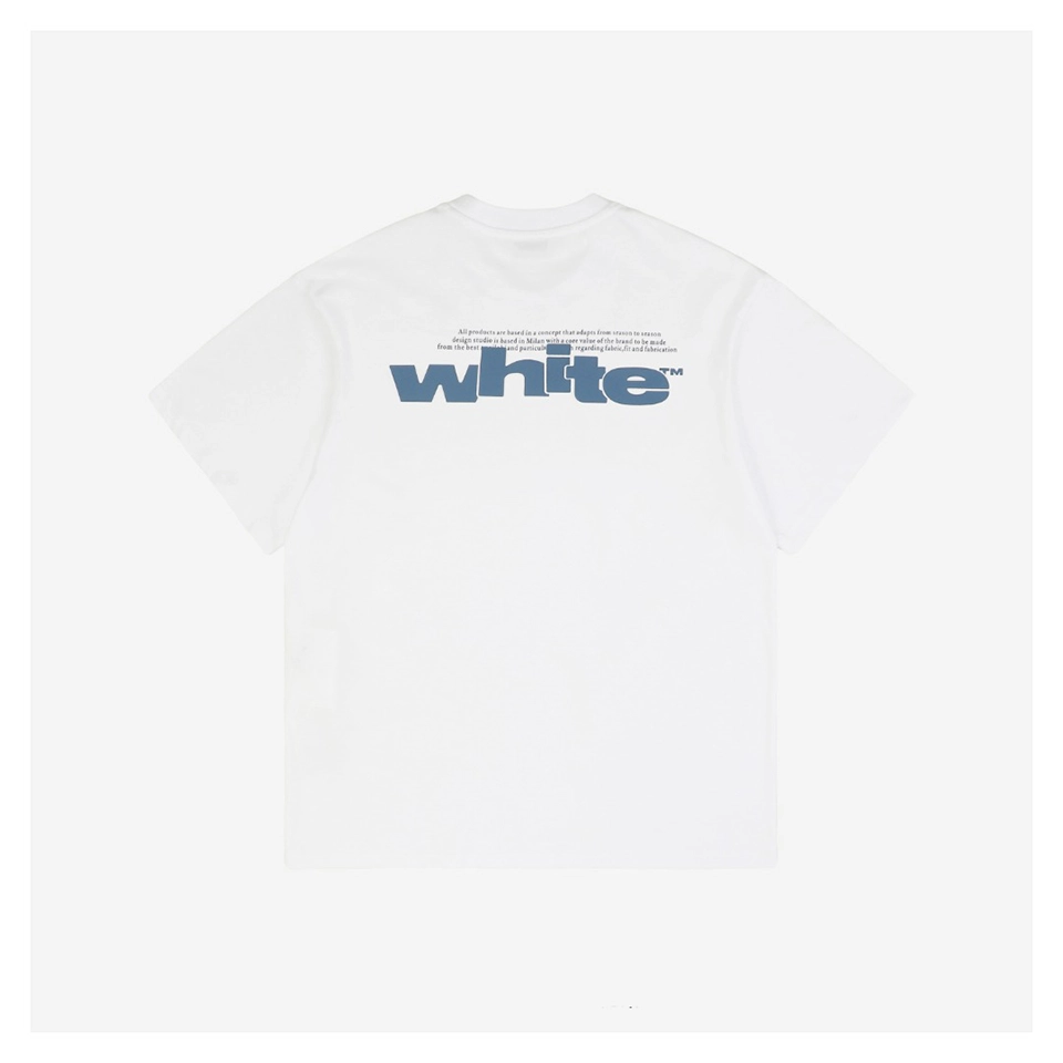 OFF WHITE Bold Blue OFF Letter Graphic T-Shirt