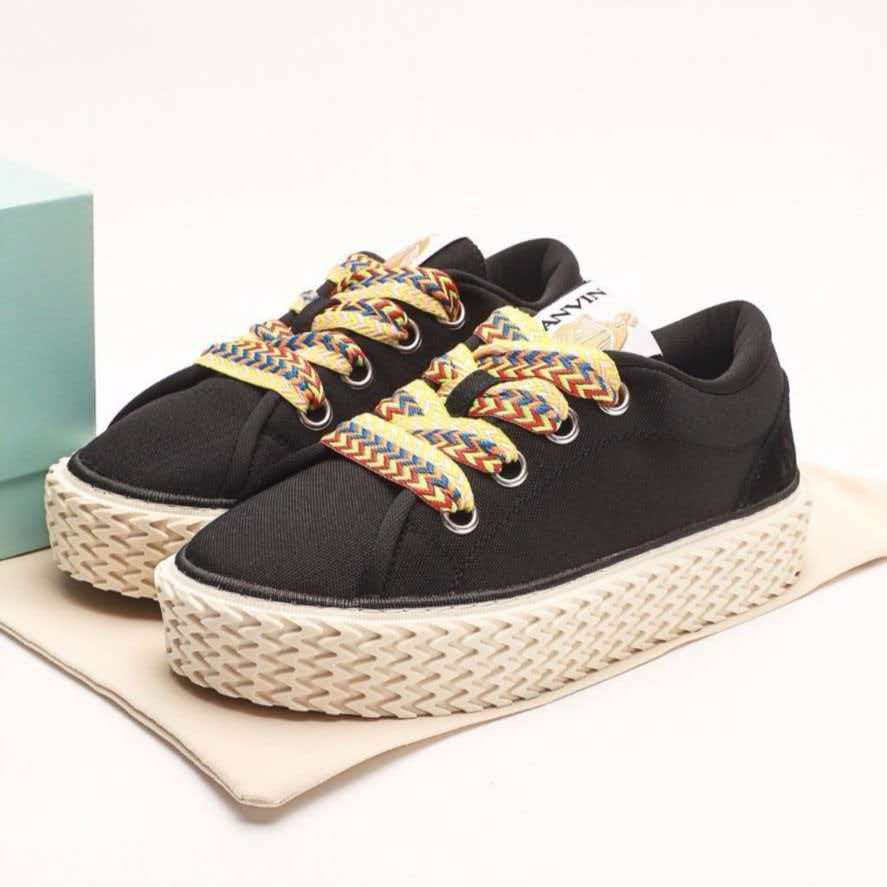 LANVIN Curb Low-Top Canvas Sneakers 