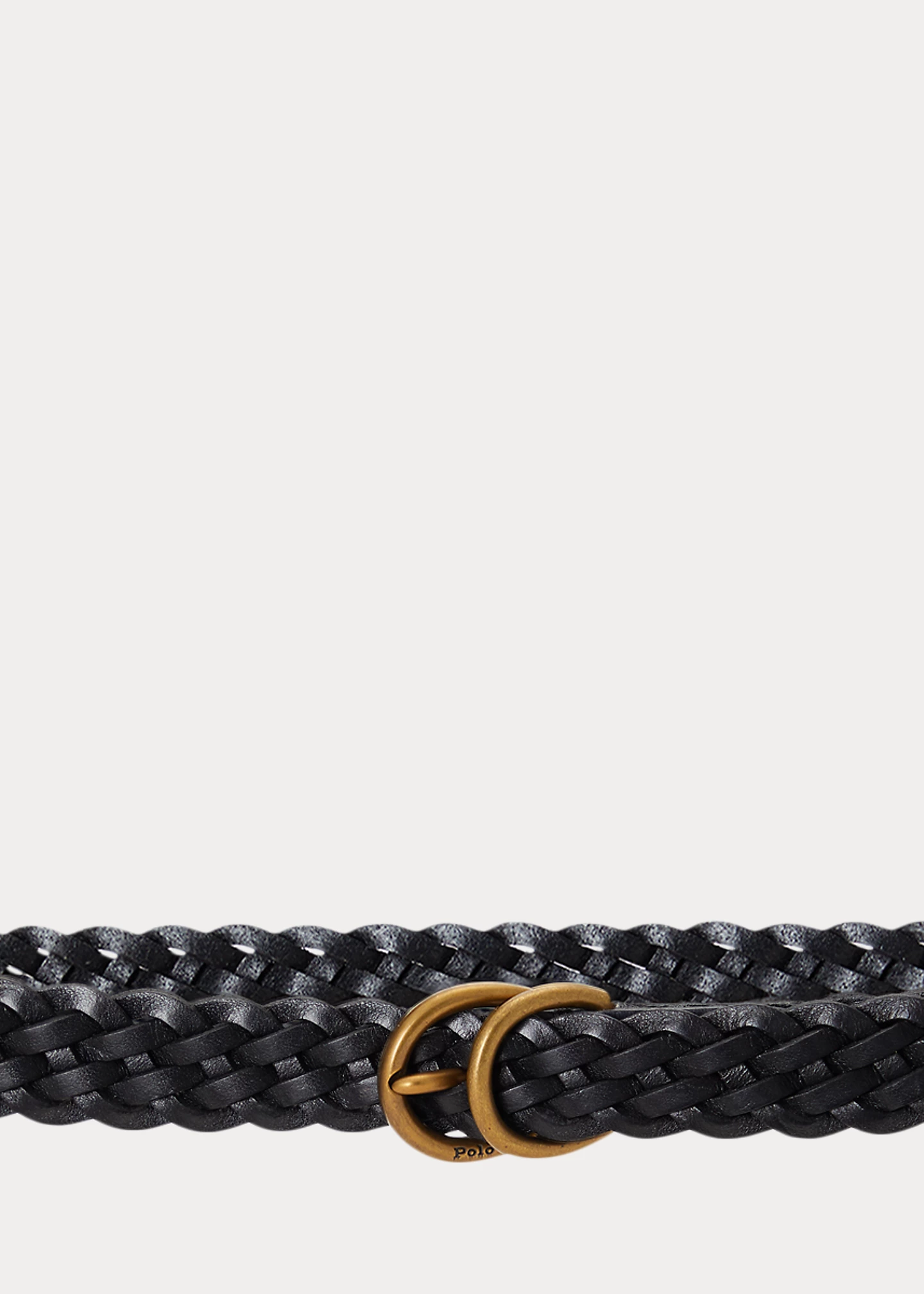 Braided Vachetta Leather Skinny Belt