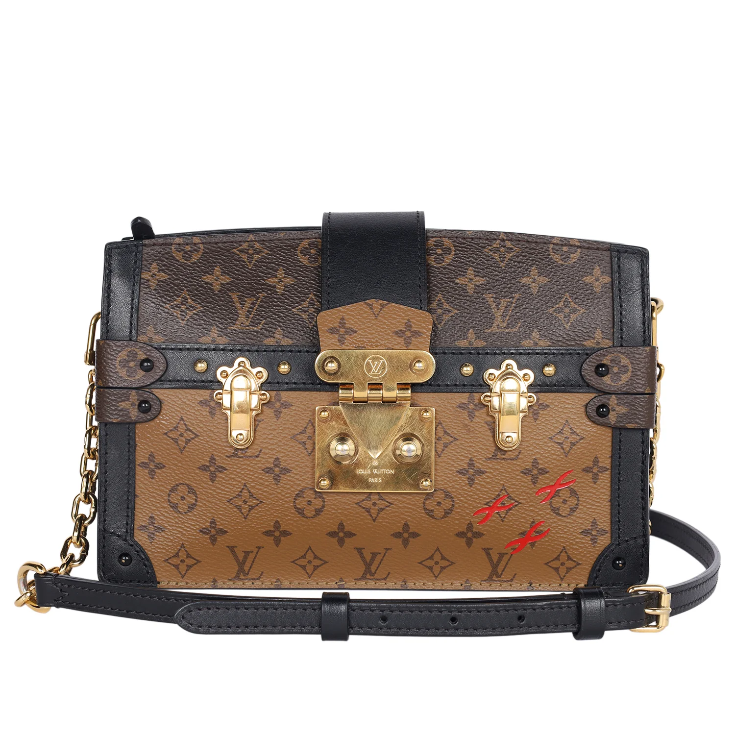 Reverse Monogram Trunk Clutch