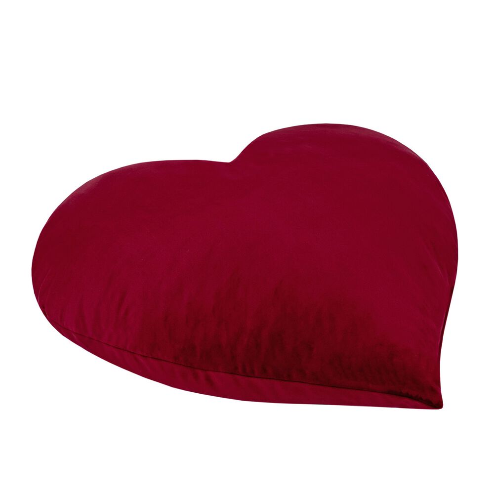 DOMAREX Poduszka Domarex Cleo Serce 45 x 45 cm, velvet, bordowa