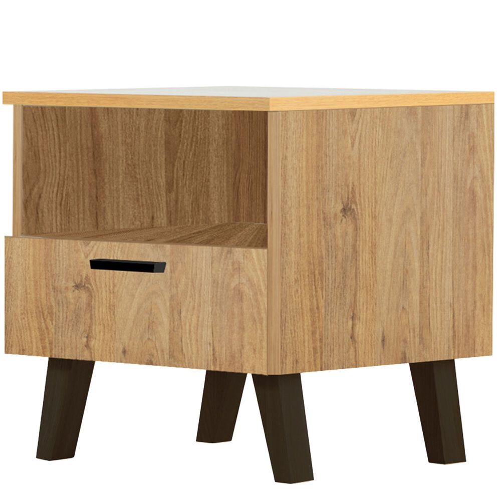 KONSIMO Stolik nocny Frisk 50 cm, skandynawski styl, naturalny dąb
