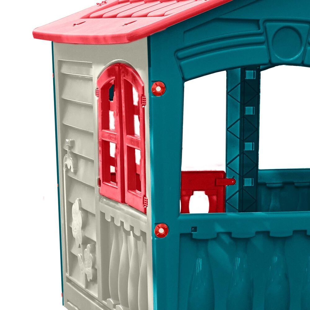 PALPLAY Domek ogrodowy dla dzieci Palplay Twilight, 140 x 111 x 115 cm, granatowo-czerwony