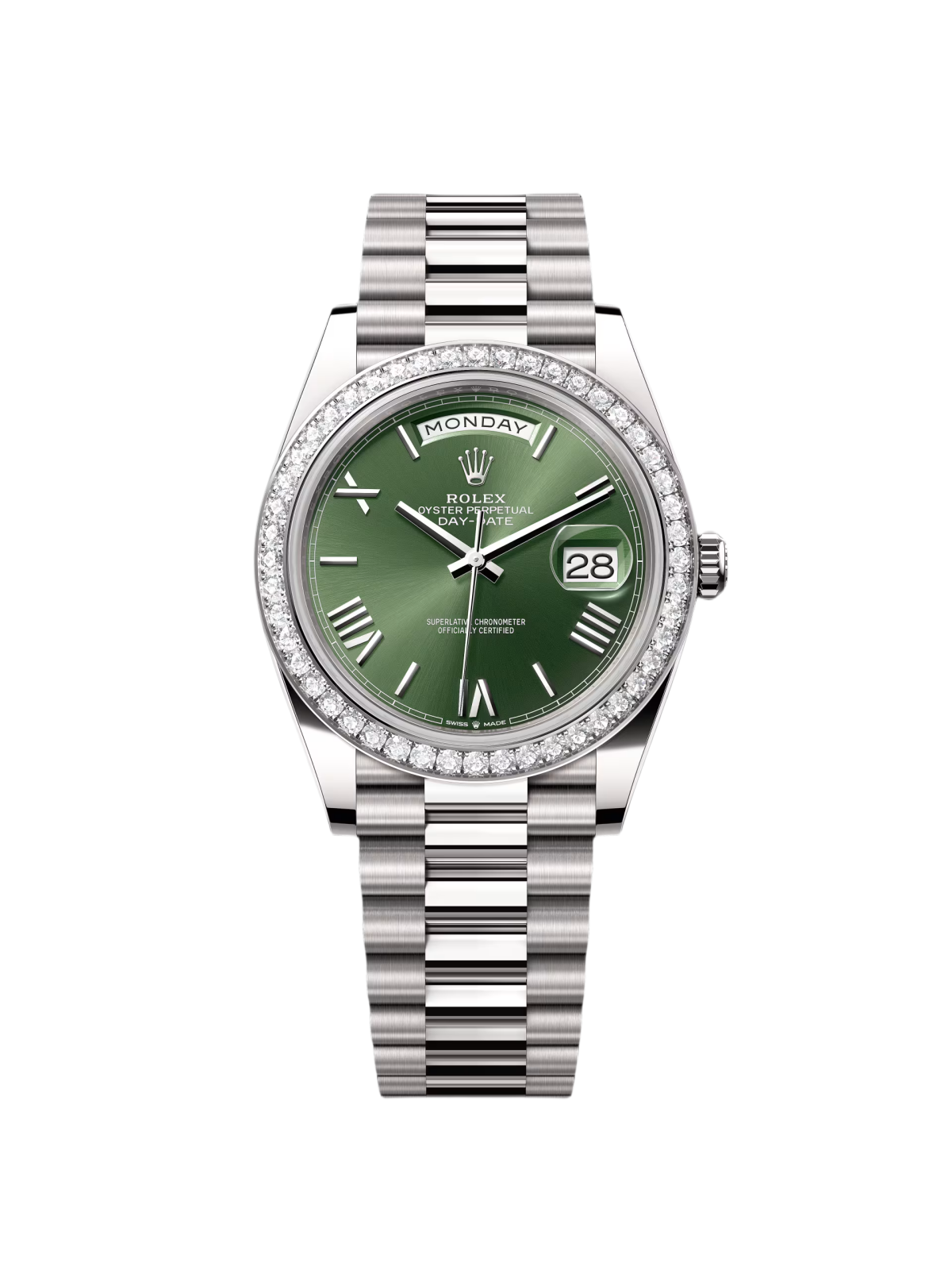 [2026 Mirror Grade]RLX  Day-Date 40mm 228349RBR-0030 Olive Green Dial President Bracelet