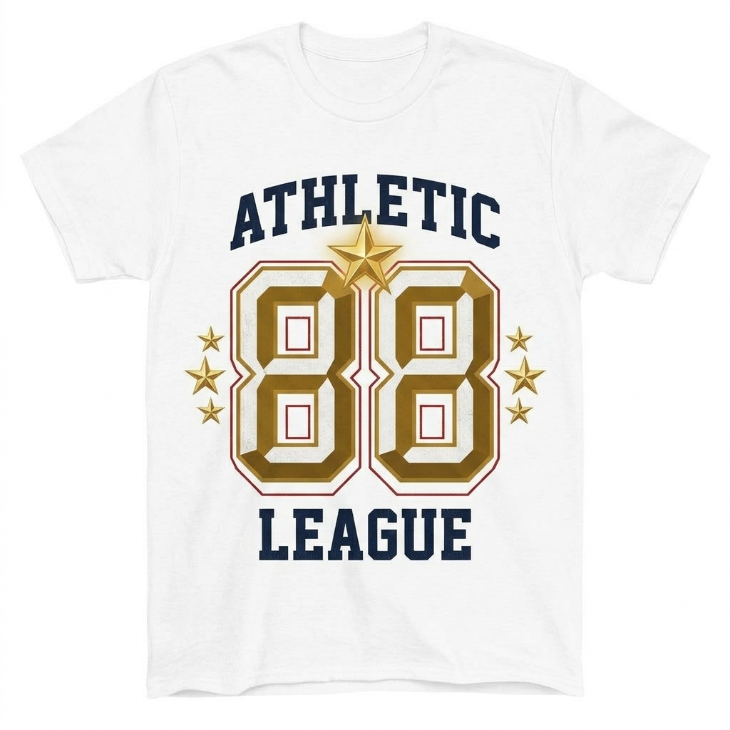 Unisex Loose Fit T-Shirt 100% Cotton Soft Comfortable Summer Casual Printed Top Soccer