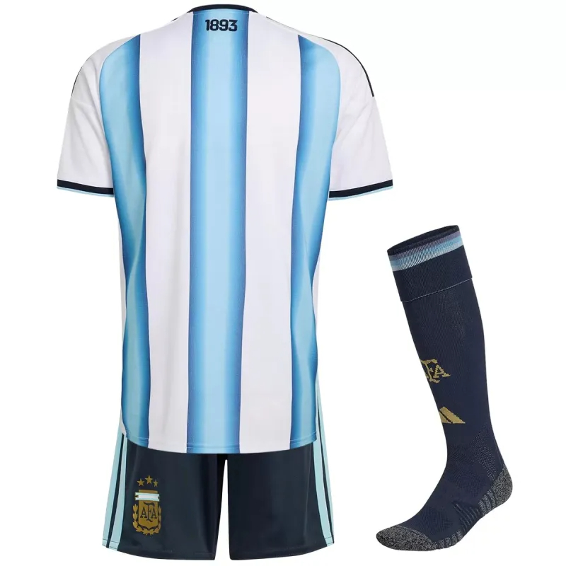 World Cup 2026 Argentina Home Soccer Uniform Kids Full Kit