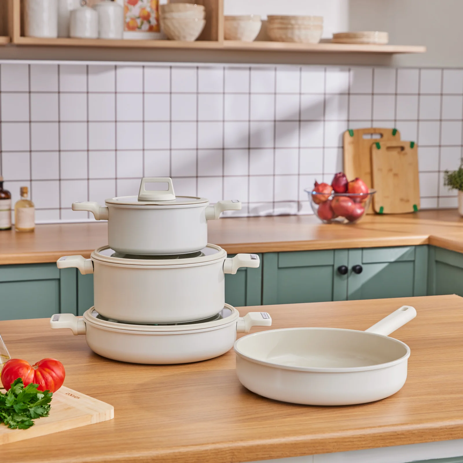 Karaca Swiss Crystal Ceramica Valenti - Batterie de cuisine 7 pièces