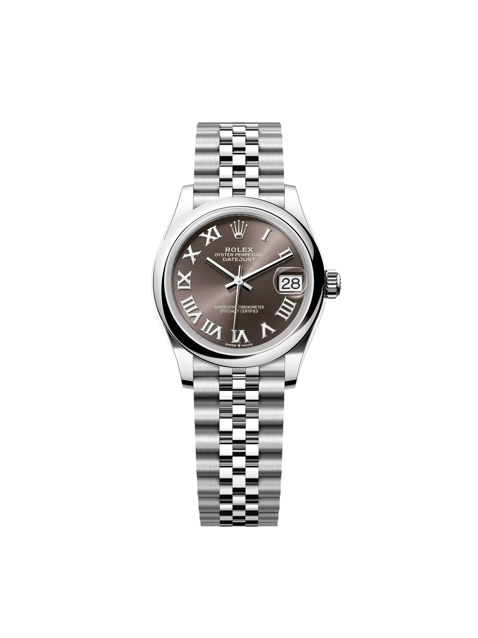 [2026 Mirror Grade]RLX Datejust m278240-0015/0016 31mm  Dark Grey Roman Domed Bezel Oyster Oystersteel