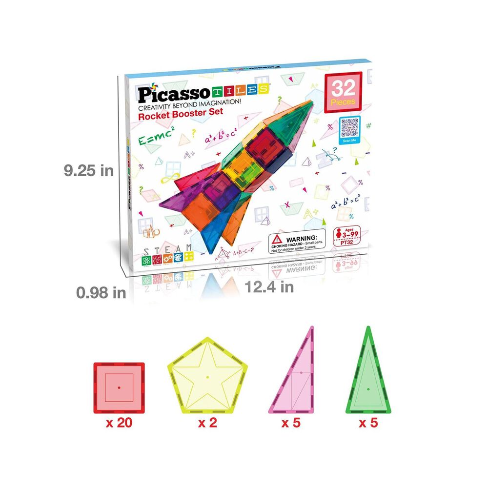 PICASSOKlocki magnetyczne Picasso Rakieta, 32 elementy