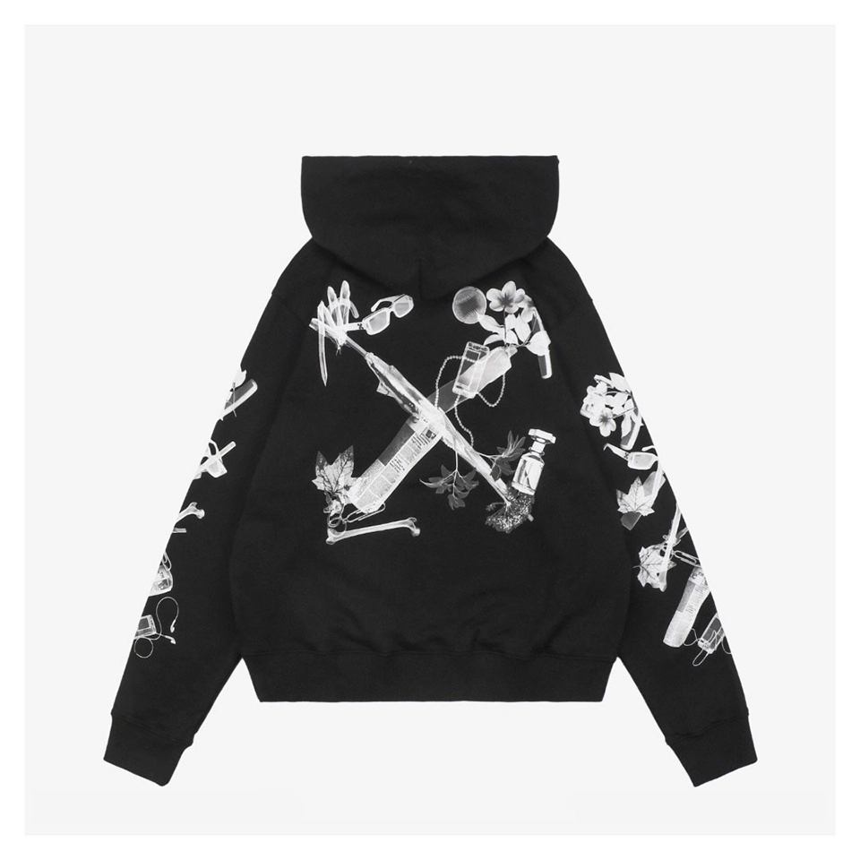 Off-White Digital Earphone Arrow Print Hoodie
