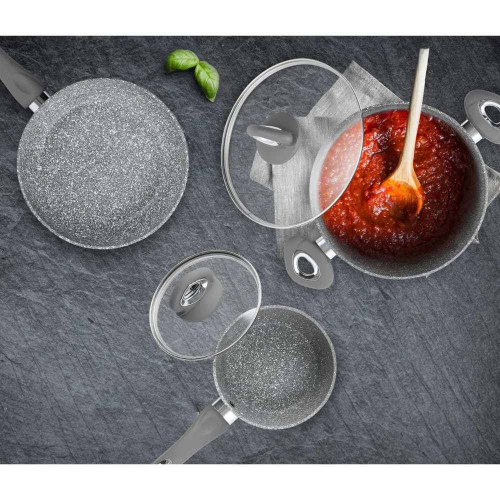 Bialetti Petravera Plus 6-Piece Aluminum Cookware Set