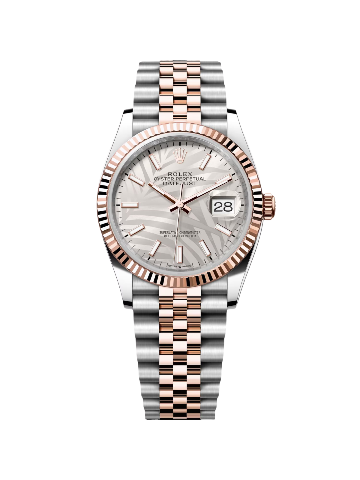 [2026 Mirror Grade]RLX  Datejust 36mm 126231 Silver Palm Motif Dial Oyster Bracelet