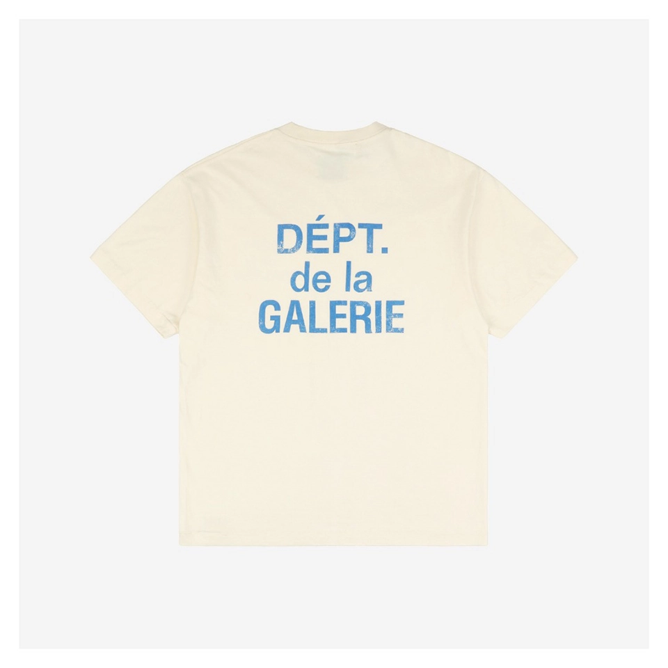 Gallery Dept Blue French Letter Print T-Shirt