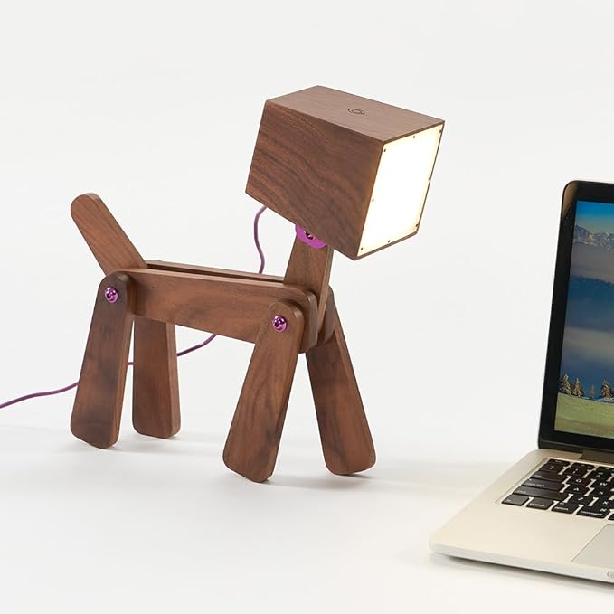 DESIGNLUME Super Cute Dog Table Lamp for Kids Room Bedroom Bedside