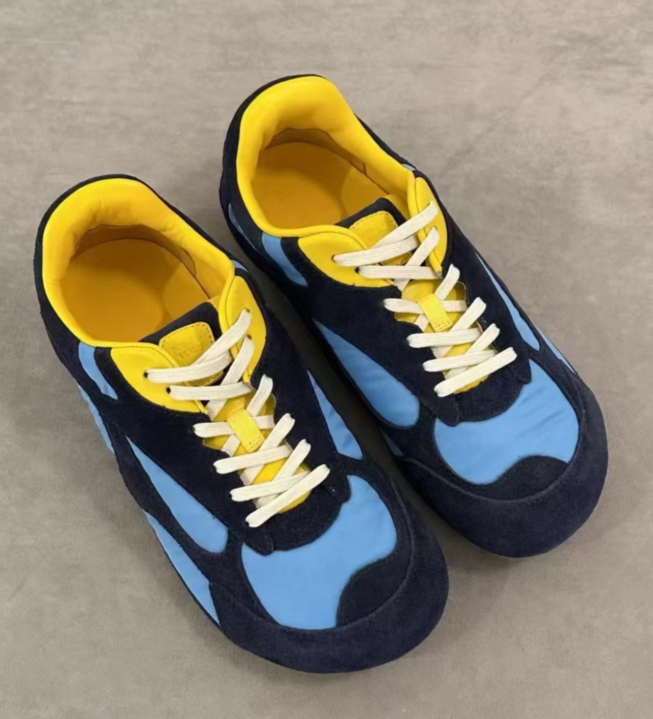 Bottega Veneta Orbit Sneakers Navy/Light Blue Suede and Nylon
