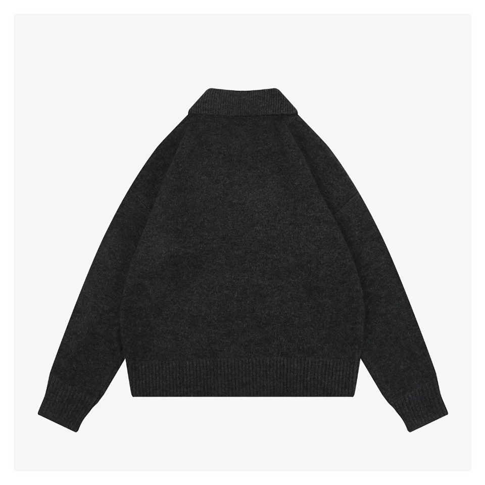 Ami Heart Logo Polo Sweater