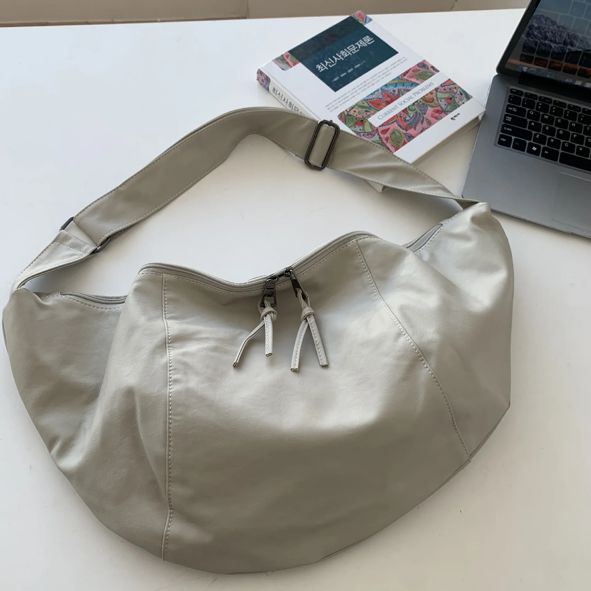 Vegan Leather Hobo Crossbody