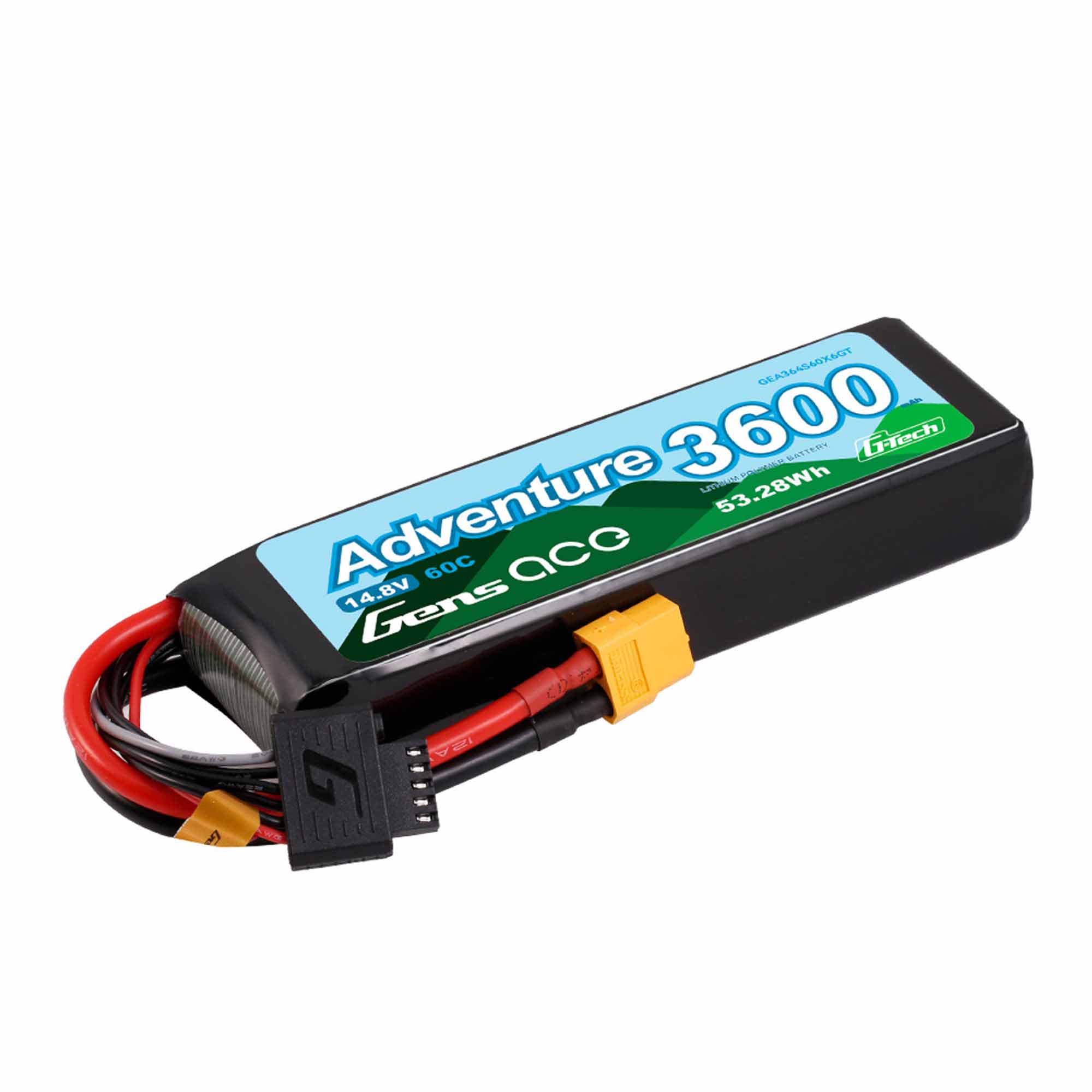 7.4V 350mAh 2S 30C LiPo Battery: JST