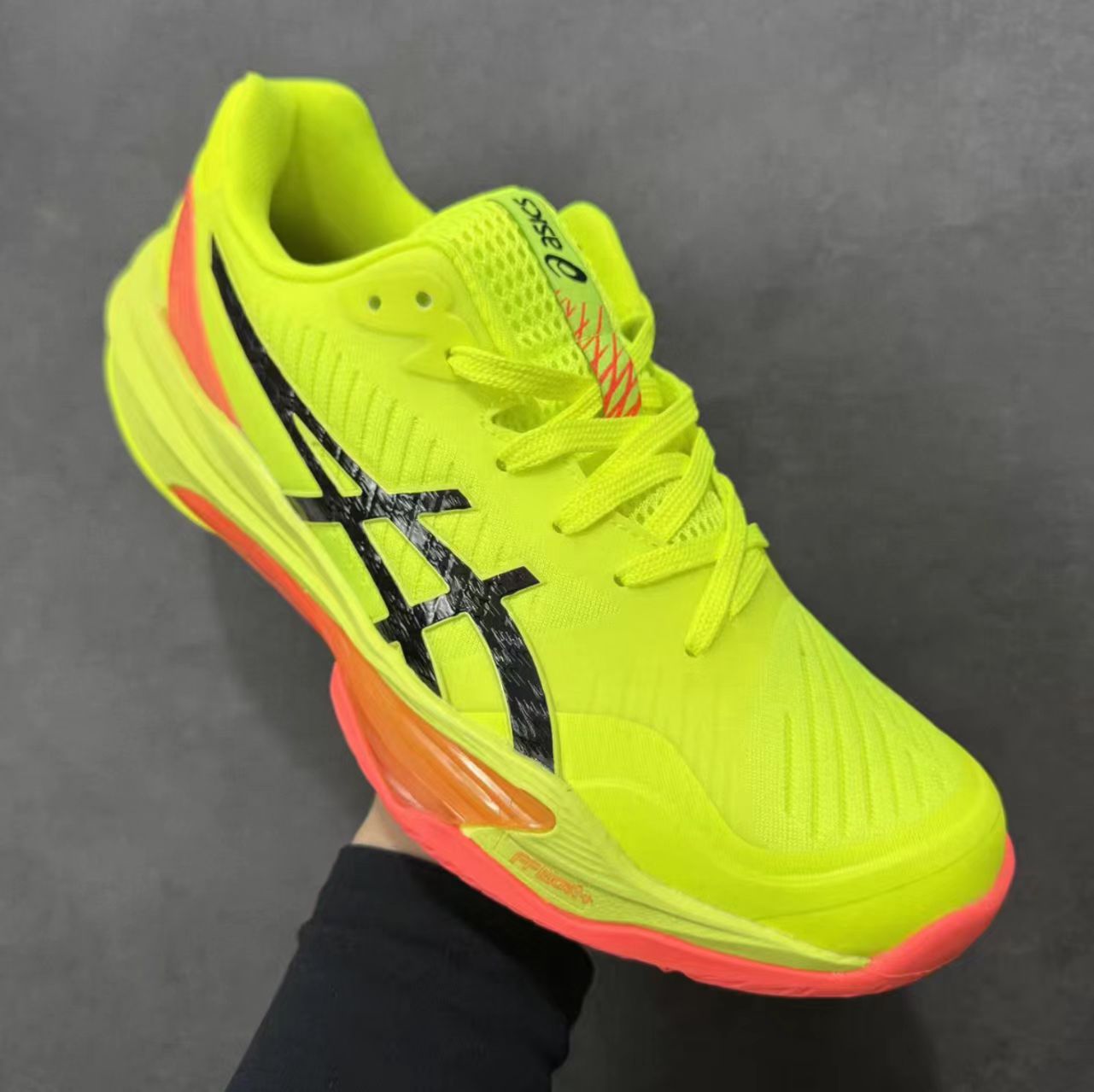 ASICS Volleyball Shoes Safety Yellow Black Red