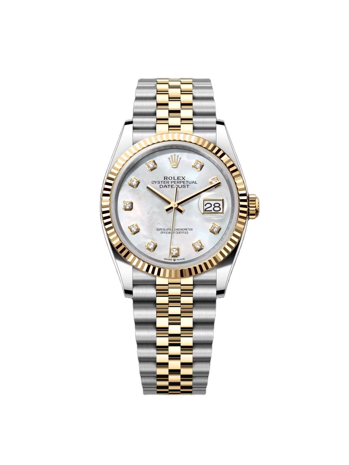 [2026 Mirror Grade]RLX  Datejust 36mm 126233-0023 MOP Diamond Dial Jubilee Two-Tone Bracelet Watch