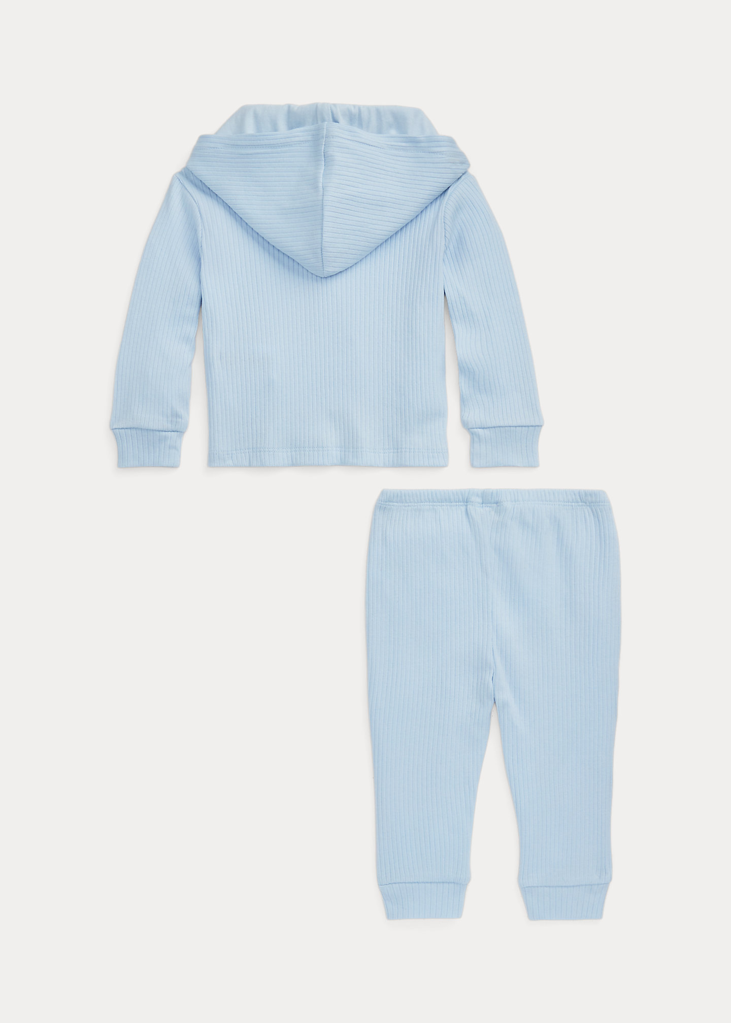 Ribbed Cotton Henley Shirt & Pant Set