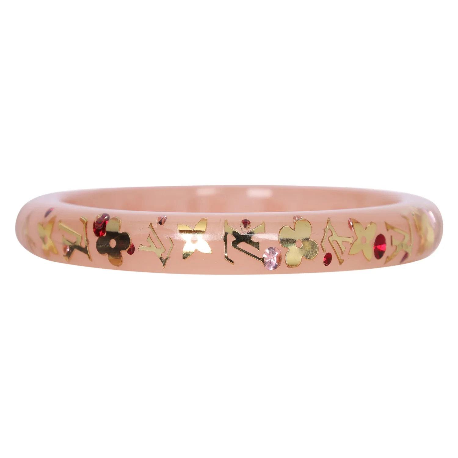 Pink Enamel Bangle Bracelet