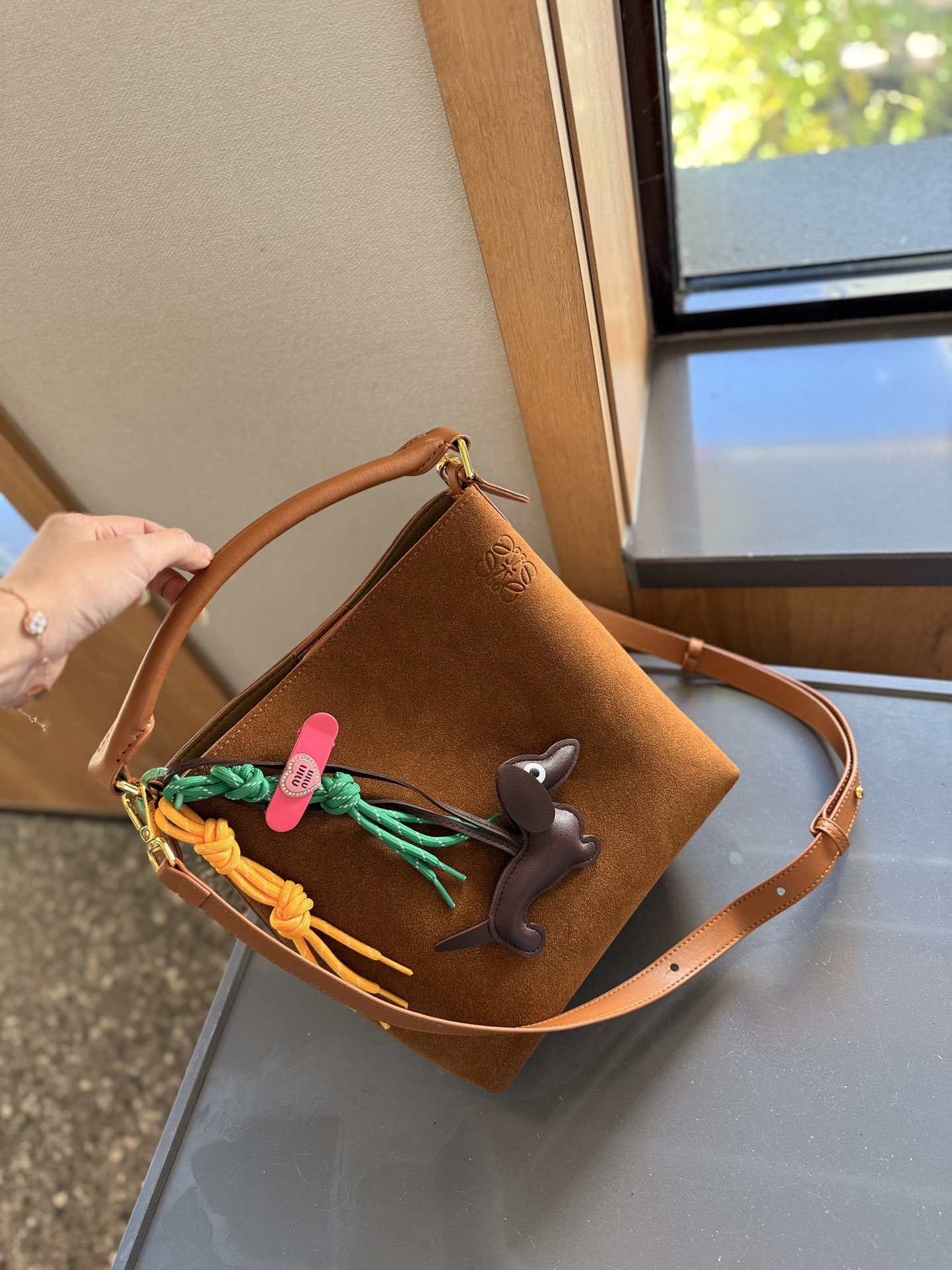 Suede Shoulder Bag