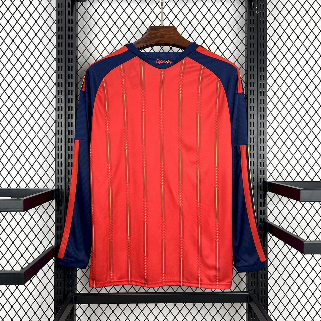 Spain Soccer Jersey Home Long Sleeve Custom Shirt World Cup 2026