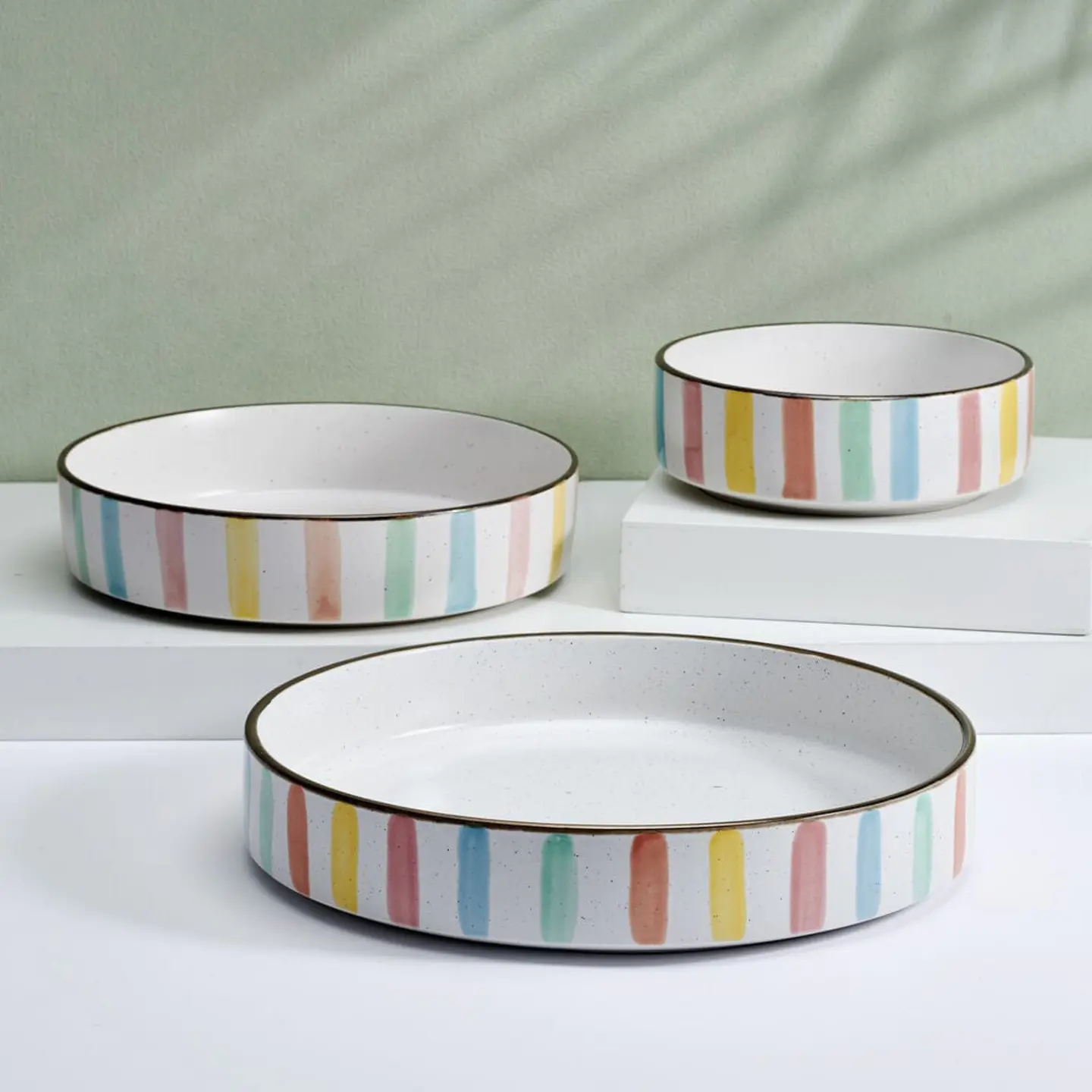 Darbie Angell Happy Spring Summer 9 Piece Bowl Set, Service for 3