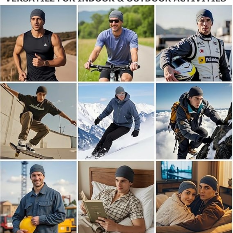 Headshion Cotton Skull Caps for Men Women