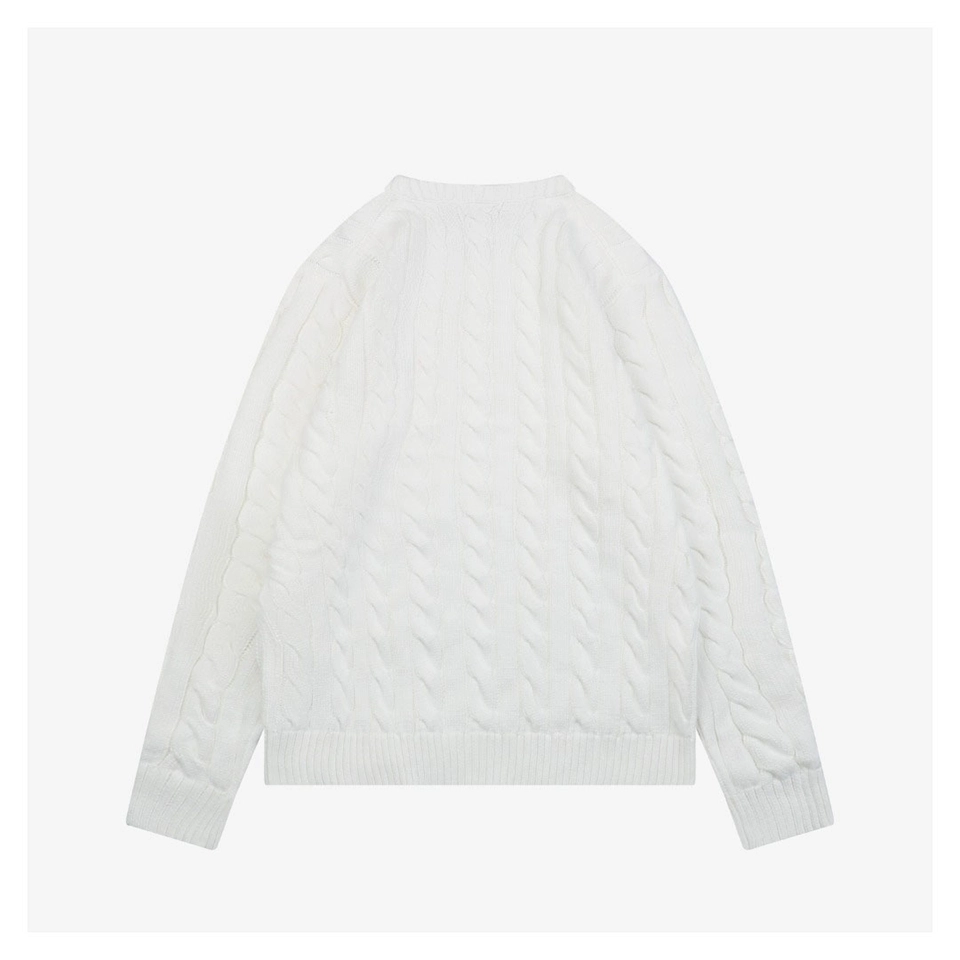 Ralph Lauren Cable-Knit Crewneck Pony Logo Sweater