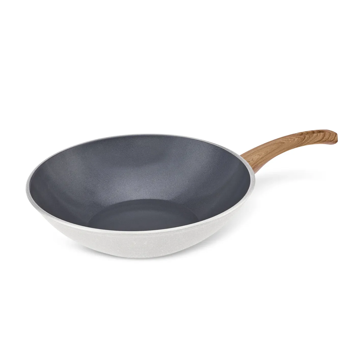Karaca Swiss Crystal 28 Cm Wok Poêle, Crème