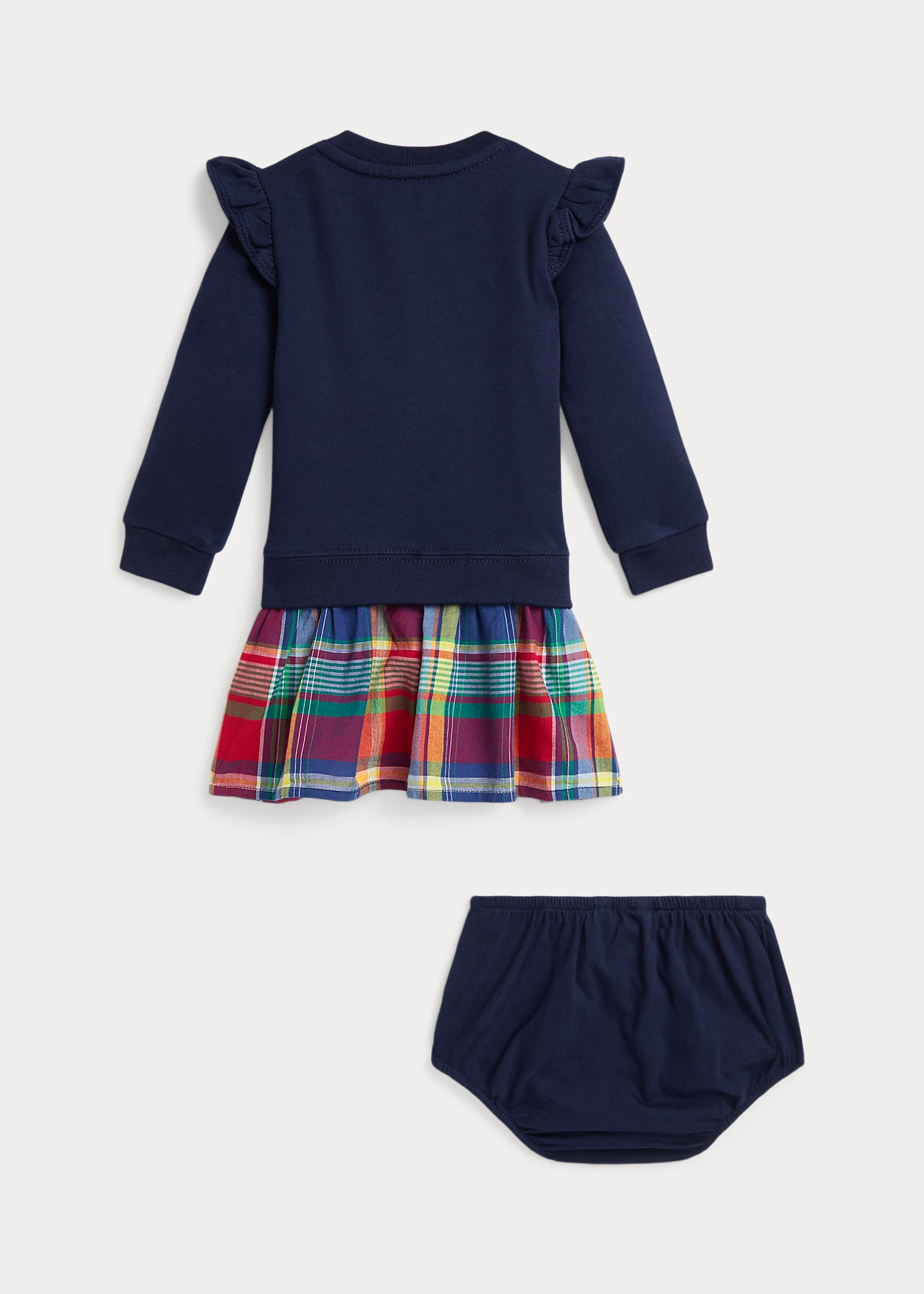 Madras-Skirt Fleece Dress & Bloomer