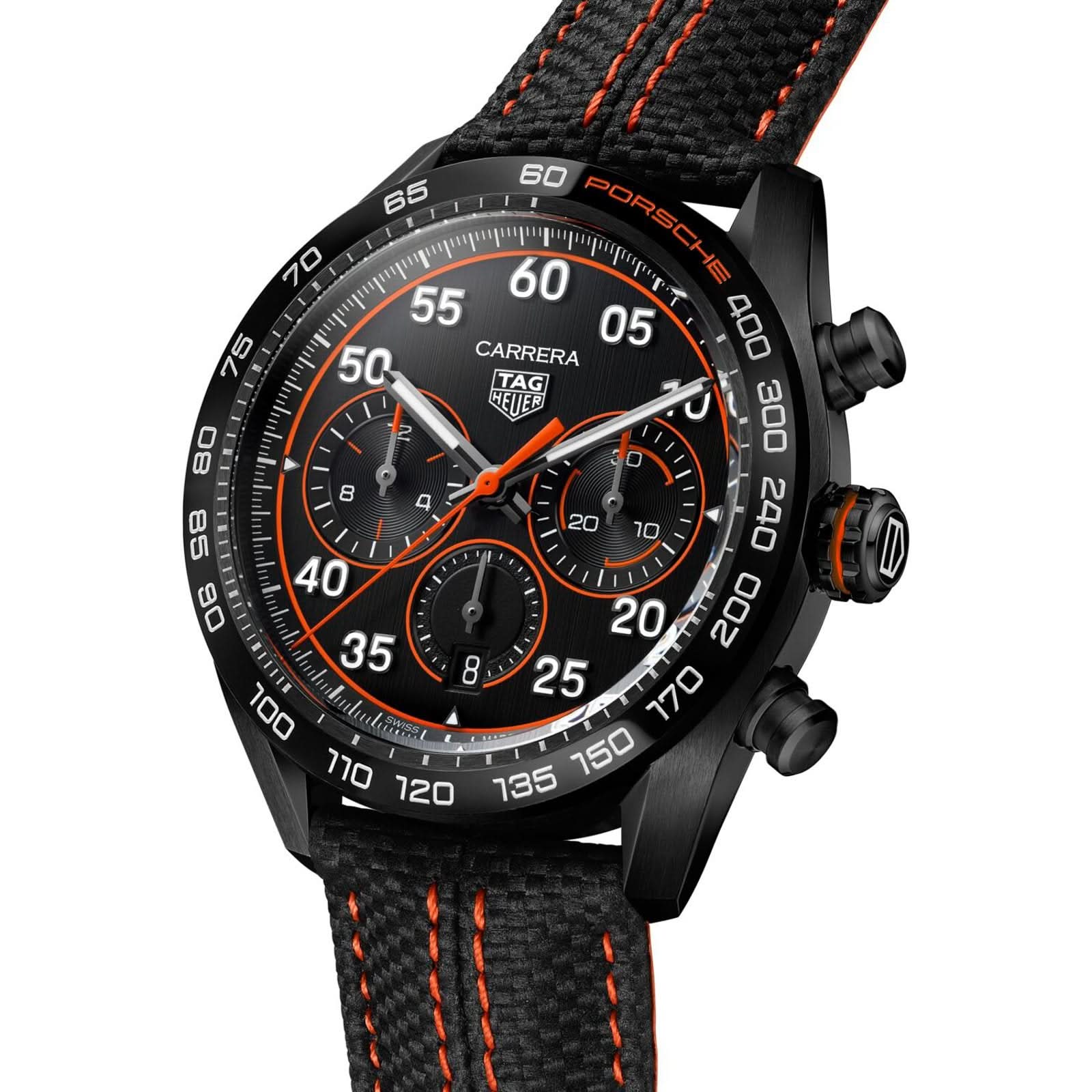 [2026 Mirror Grade]TAG Heuer Carrera Chronograph x Porsche Orange Racing Men's Watch CBN2A1M.FC6526