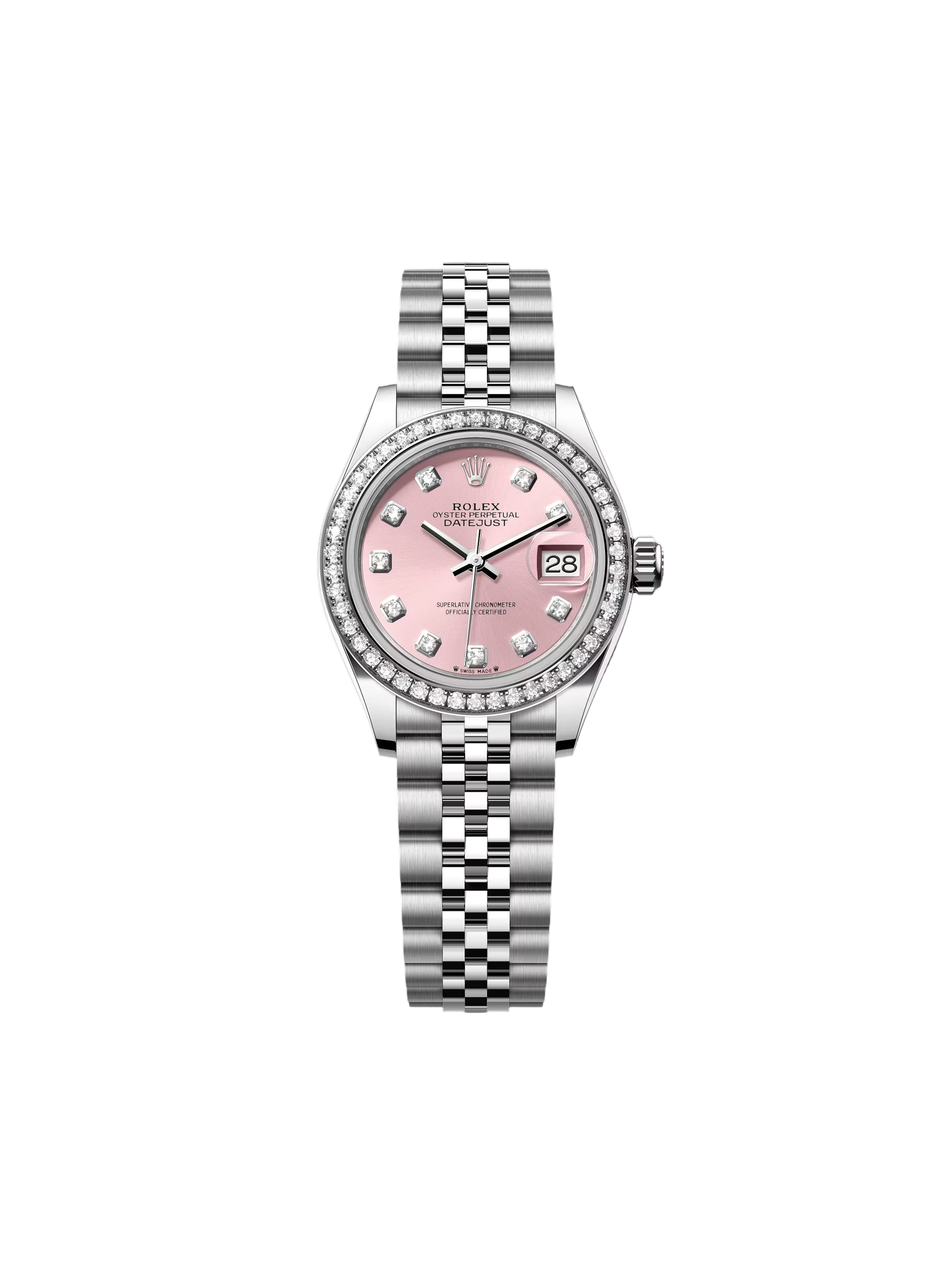 [2026 Mirror Grade]RLX Lady-Datejust 28mm 279384RBR Pink Dial Oyster Bracelet
