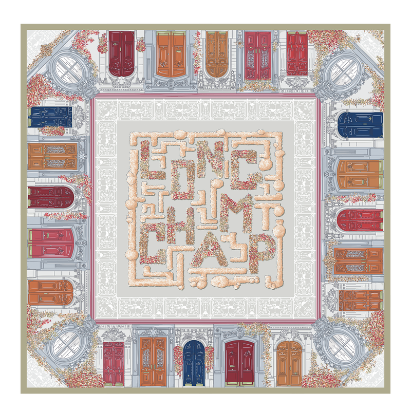 Jardin Parisien Silk scarf 90