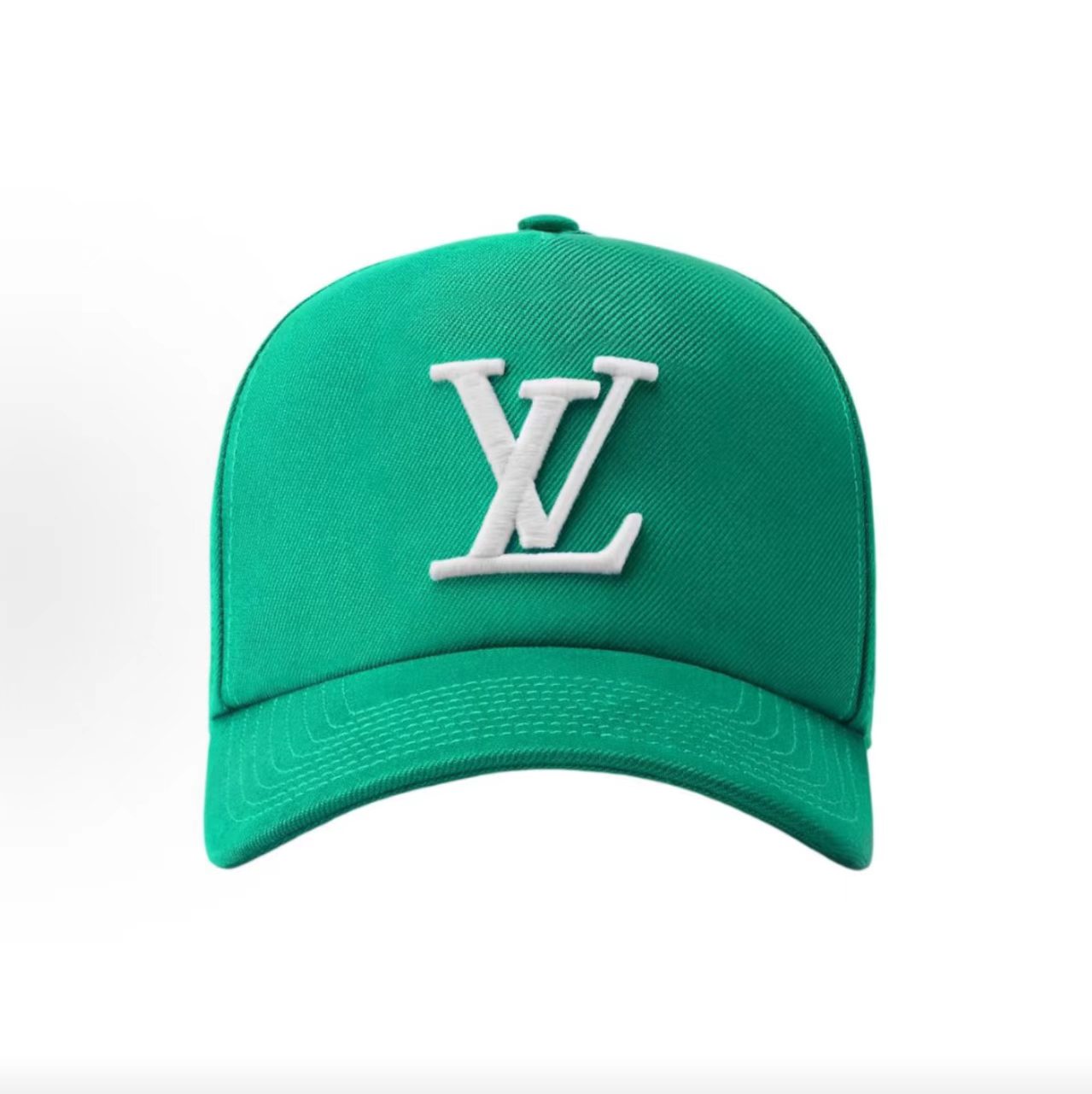 Louis Vuitton Green Large LV Embroidery Baseball Cap