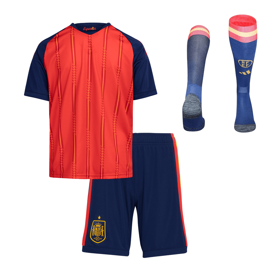 Spain Football Jersey Home Kids Full Kit World Cup 2026