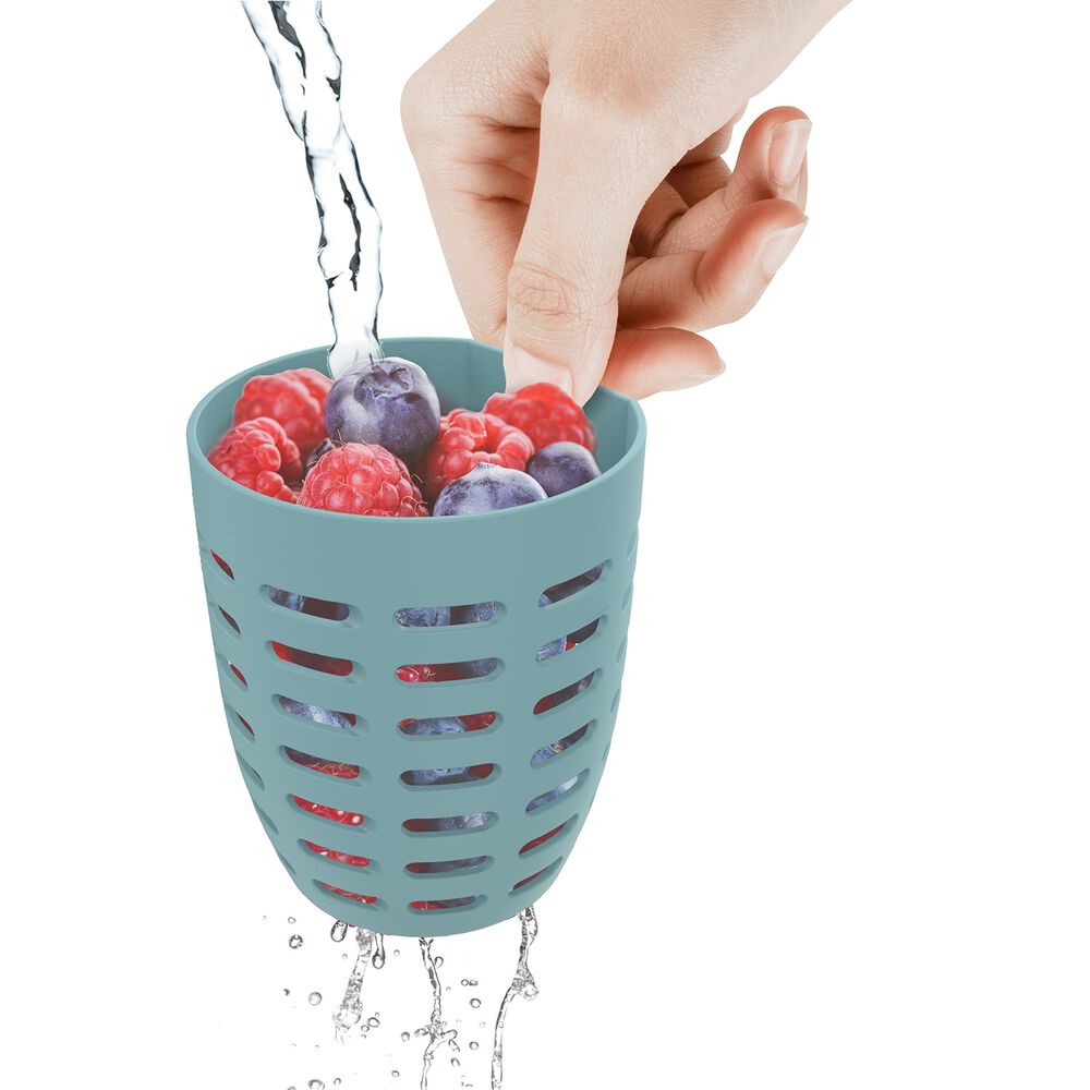 MEPAL Pojemnik na owoce i warzywa, MEPAL, ELLIPSE, 600 ml + widelczyk, jasnobiebieski