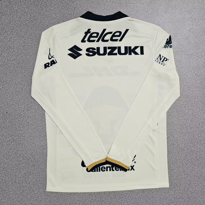Pumas UNAM Soccer Jersey Home Long Sleeve Custom Shirt 2025-26