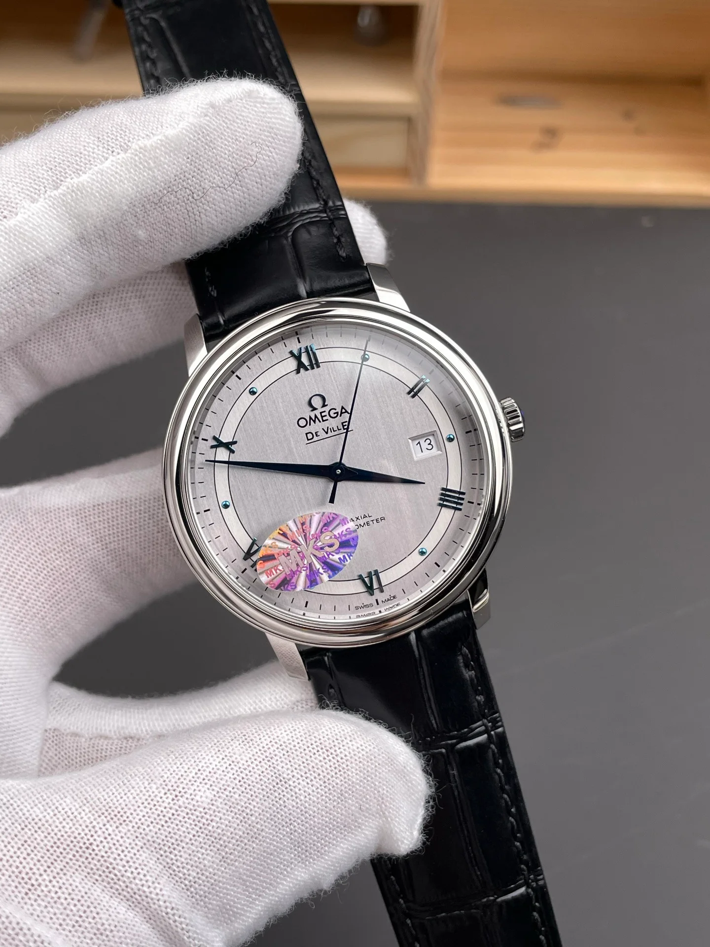 Rail Dial De Ville, Grey Dial with Blue Hands