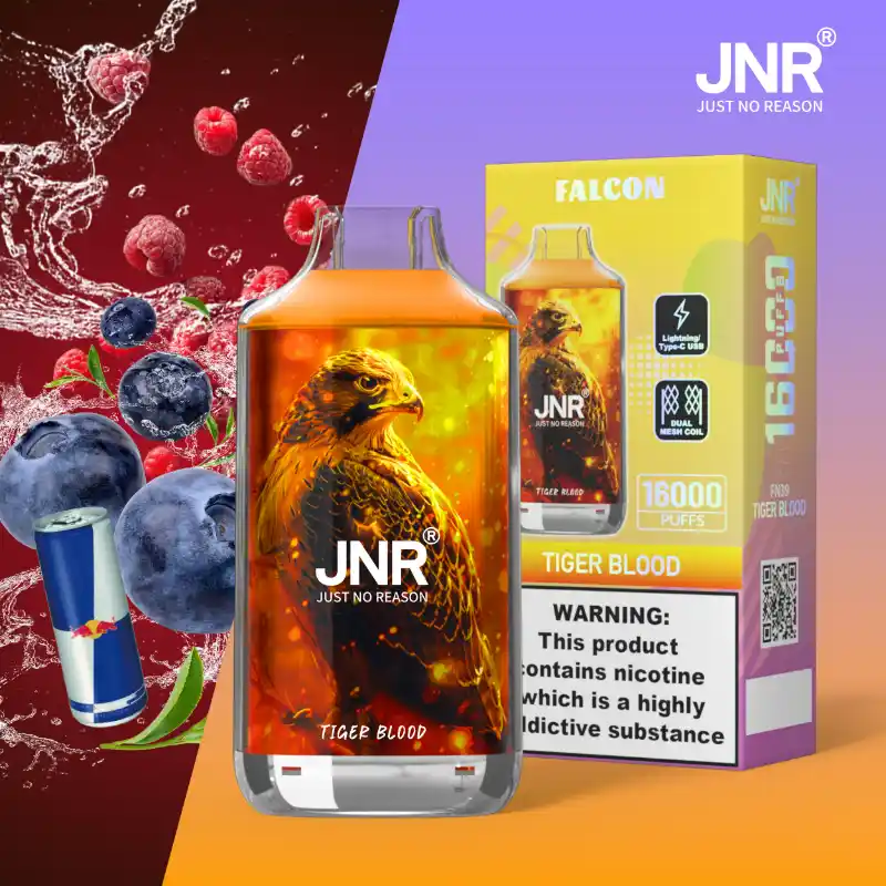 JNR - Falcon - 16K Puffs - Disposable Vape - Tiger Blood