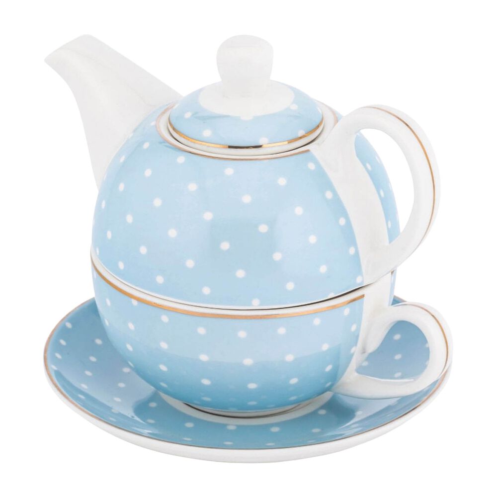 ALTOM DESIGN Zestaw do herbaty Altom Design Natalie Blue, w opasce, niebieski